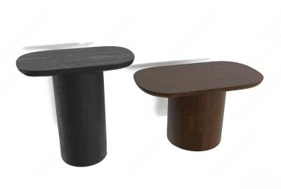 现代实木角几3D模型下载